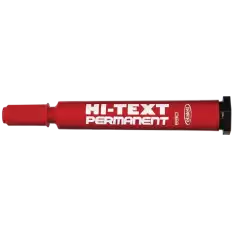 Hi-Text Markör Permanent Yuvarlak Uçlu Kırmızı 830Pb - 12li Paket
