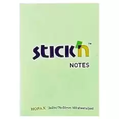 Hopax Stıckn Yapışkanlı Not Kağıdı 100 Yp 76X51 Pastel Yeşil He21147 - 12li Paket