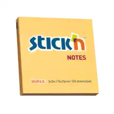 Hopax Stıckn Yapışkanlı Not Kağıdı 100 Yp 76X76 Pastel Turuncu He21391 - 12li Paket