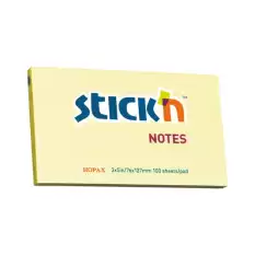 Hopax Stıckn Yapışkanlı Not Kağıdı 76X127 Sarı 21009 - 12li Paket