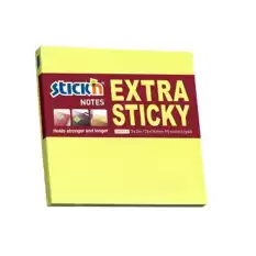 Hopax Stıckn Yapışkanlı Not Kağıdı Extra 90 Yp 76X76 Neon Sarı He21670 - 12li Paket
