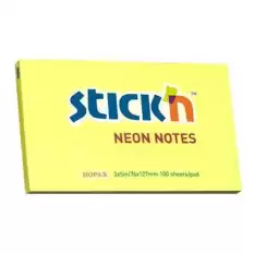 Hopax Stıckn Yapışkanlı Not Kağıdı Neon Sarı 76X127 Mm 100 Yp He21135 - 12li Paket