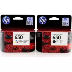 Hp Cz101Ae + Cz102Ae 650 Siyah + Renkli Kartuş Seti