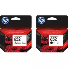 Hp F6V25Ae + F6V24Ae 652 Siyah + Renkli Kartuş Seti