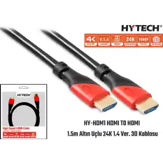 Hytech Hy-Hdm1 Hdmı To Hdmı 1.5M Altın Uçlu 24K 1.4 Ver. 3D Kablosu