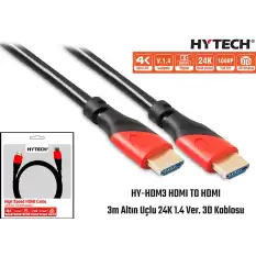 Hytech Hy-Hdm3 Hdmi To Hdmi 3M Altın Uçlu 24K 1.4