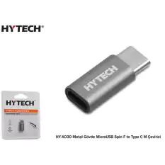 Hytech Hy-Xo30 Gümüş Metal Gövde Microusb 5Pin F To Type C M Çevirici