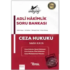 İmtiyaz Adli Hakimlik Soru Bankası Ceza Hukuku - Genel Hükümler Ceza Hukuku - Özel Hükümler Ceza Muhakemesi Hukuku