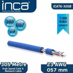Inca Cat6 305B 23 Awg 57Mm  Yüzde 99,5 Bakır Kablo 305Mt