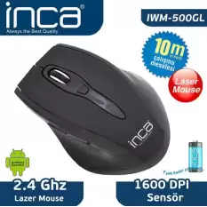 Inca Ivm-500Gl 500Gl 2.4Ghz Wireless 1600Dpi Mouse
