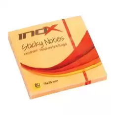 Inox Yapışkanlı Not Kağıdı Şeffaf 75X75 Turuncu 09650 - 24lü Paket