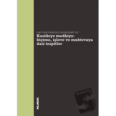 Kasideye Medhiye: Biçime, İşleve ve Muhtevaya Dair Tespitler