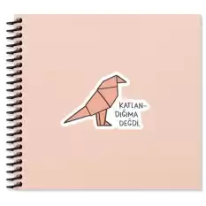 Keskin Color Sticker Defter Hisli Şeyler 16X15 50 Yp. Çizgili Stickerli Defter Katlandığıma Değdi