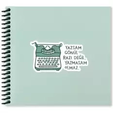 Keskin Color Sticker Defter Hisli Şeyler 16X15 50 Yp. Çizgili Stickerli Defter Yazsan Gönül Razı Değil Yazmasam Olmaz