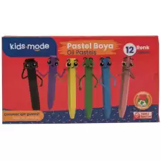 Kidsmode Yağlı Pastel Boya Altıgen 12 Renk