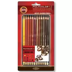 Koh-I Noor Set Of Artists Coloured Pencils Kahverenk Lin