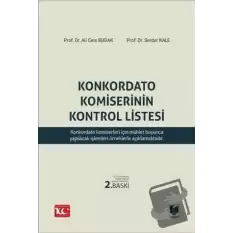 Konkordato Komiserinin Kontrol Listesi (Ciltli)