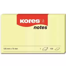 Kores Yapışkanlı Not Kağıdı Sarı 125X75 Mm 100 Syf 46125 - 12li Paket