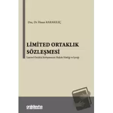 Limited Ortaklık Sözleşmesi (Ciltli)