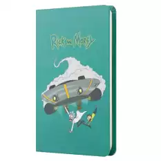 Mabbels Sert Kapak Lastikli Mini Defter Rick And Morty Turkuaz 80 Yp 9X14 Dft-388364