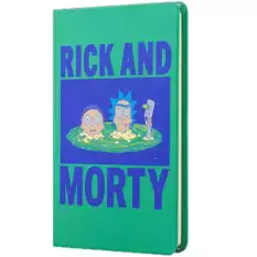 Mabbels Sert Kapak Lastikli Mini Defter Rick And Morty Yeşil 80 Yp 9X14 Dft-388371