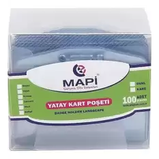 Mapi Kart Poşeti Oval Şeffaf Şeritli Şeffaf 910 10 02 - 100lü Paket