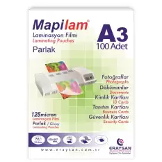 Mapi Laminasyon Filmi Sıcak Parlak A3 125 Mıc 102 12 03 - 100lü Paket