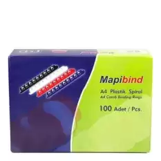 Mapibind Spiral Plastik 135-150 Syf 100 Lü 16 Mm Beyaz 201 16 00 - 100lü Paket