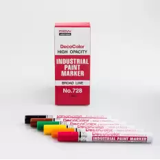 Marvy Markör İndustrial Paint Suya Ve Isıya Dayanıklı Fiber Uç 4.5 Mm Siyah 728 - 12li Paket