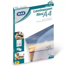 Mas Laminasyon Filmi Parlak A4 125 Mıc 7706 - 100lü Paket