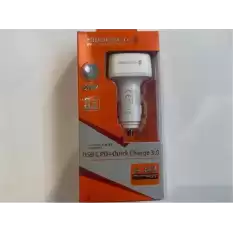 Megatech Mtc-05  Beyaz 24W 4.8A 2 Usb 1 Pd Araç Çakmaklık Şarj Başlığı Hızlı Şarj