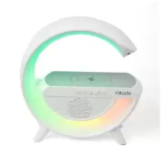 Mikado Md-G111 Beyaz 10W 1800Mah Bt-Tf-Usb-15W Wireless Şarj Rgb Işıklı Speaker