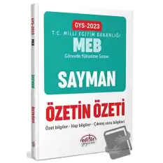 Milli Eğitim Bakanlığı Sayman GYS Özetin Özeti