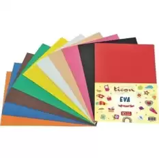 Misyon Düz Yapışkanlı Eva 10 Renk 50X70 Cm - 10lu Paket