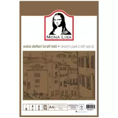 Mona Lisa Eskiz Defteri Telli Kraft A4 100 Gr 50 Yp Mn01-4