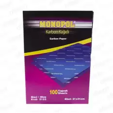 Monopol Karbon Kağıdı 100 Lü A4 Mavi 3103 - 100lü Paket