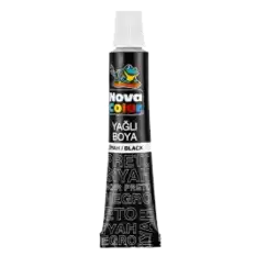 Nova Color Yağlı Boya Tüp Siyah Nc-132 - 12li Paket