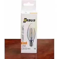 Orbus Orb-Bc3 Mum 4W E14 Şeffaf Dekoratif Led Ampul 400 Lm Ra80 220-240V-50Hz