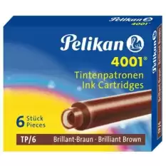 Pelikan Dolma Kalem Kartuşu Küçük Kahve 6 Lı 4001