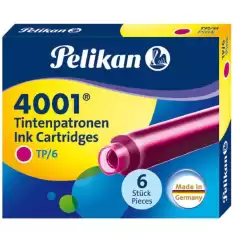 Pelikan Dolma Kalem Kartuşu Küçük Pembe 6 Lı 4001