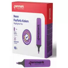 Penmark Fosforlu Kalem Neon Lila Hs-505 05 - 10lu Paket