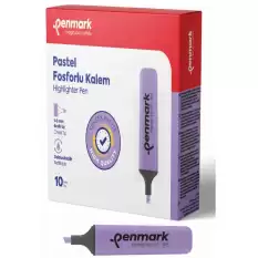 Penmark Fosforlu Kalem Pastel Lavanta Hs-505 07 - 10lu Paket