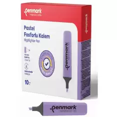 Penmark Fosforlu Kalem Pastel Lavanta Hs-505 07 - 10lu Paket