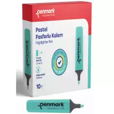 Penmark Fosforlu Kalem Pastel Mint Yeşili Hs-505 12 - 10lu Paket