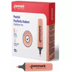 Penmark Fosforlu Kalem Pastel Yavruağzı Hs-505 09 - 10lu Paket