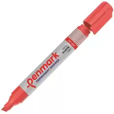 Penmark Markör Permanent Kesik Uç Kırmızı Hs-406 - 12li Paket
