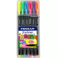 Pensan Fineliner 6 Lı Neon Pvc Kutu 6300