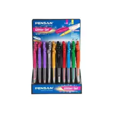 Pensan Tükenmez Kalem Jel Simli 1.0 Mm 60 Lı Renkli Stand 2280 - 60lı Standart