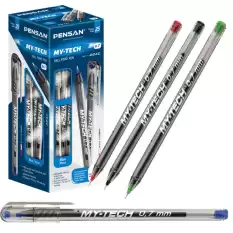 Pensan Tükenmez Kalem My-Tech 0.7 Mm İğne Uç Siyah 2240 - 25li Paket