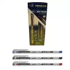 Pensan Tükenmez Kalem My-Tech 1.0 Mm İğne Uç Siyah 2250 - 25li Paket